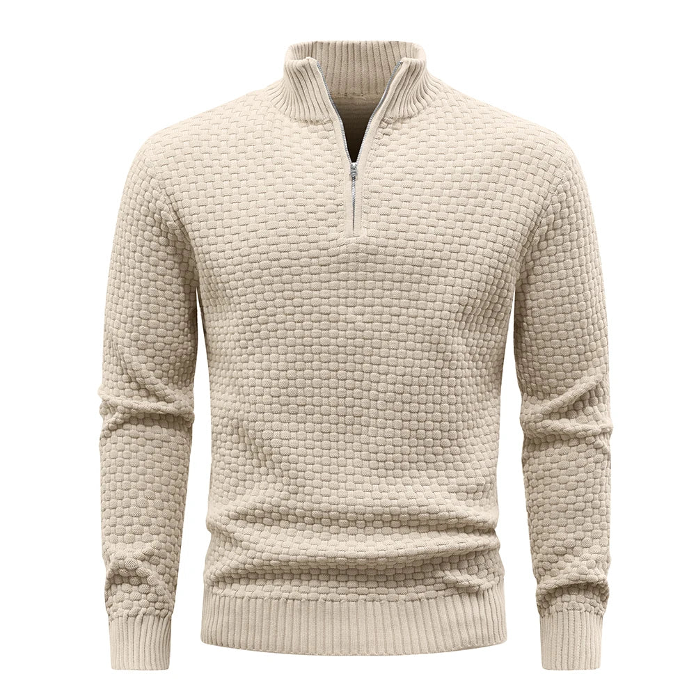 Zip Knit Pullover Sweater